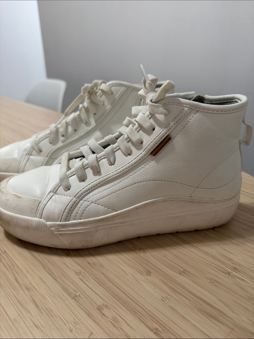 Dr. Scholl's Women's Off-White High-Top Lace-Up Sneakers